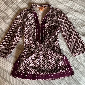Tori Burch Purple Geometric Tunic